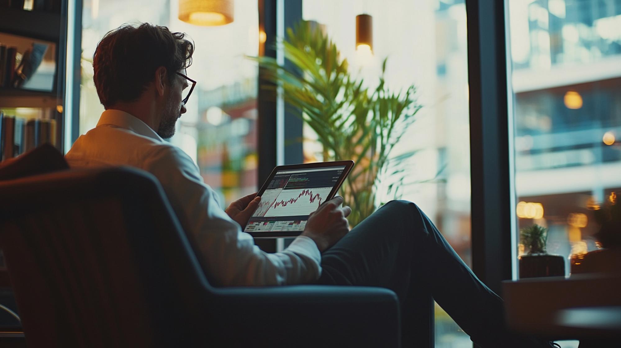 Person nutzt Laptop für Finanzplanung
