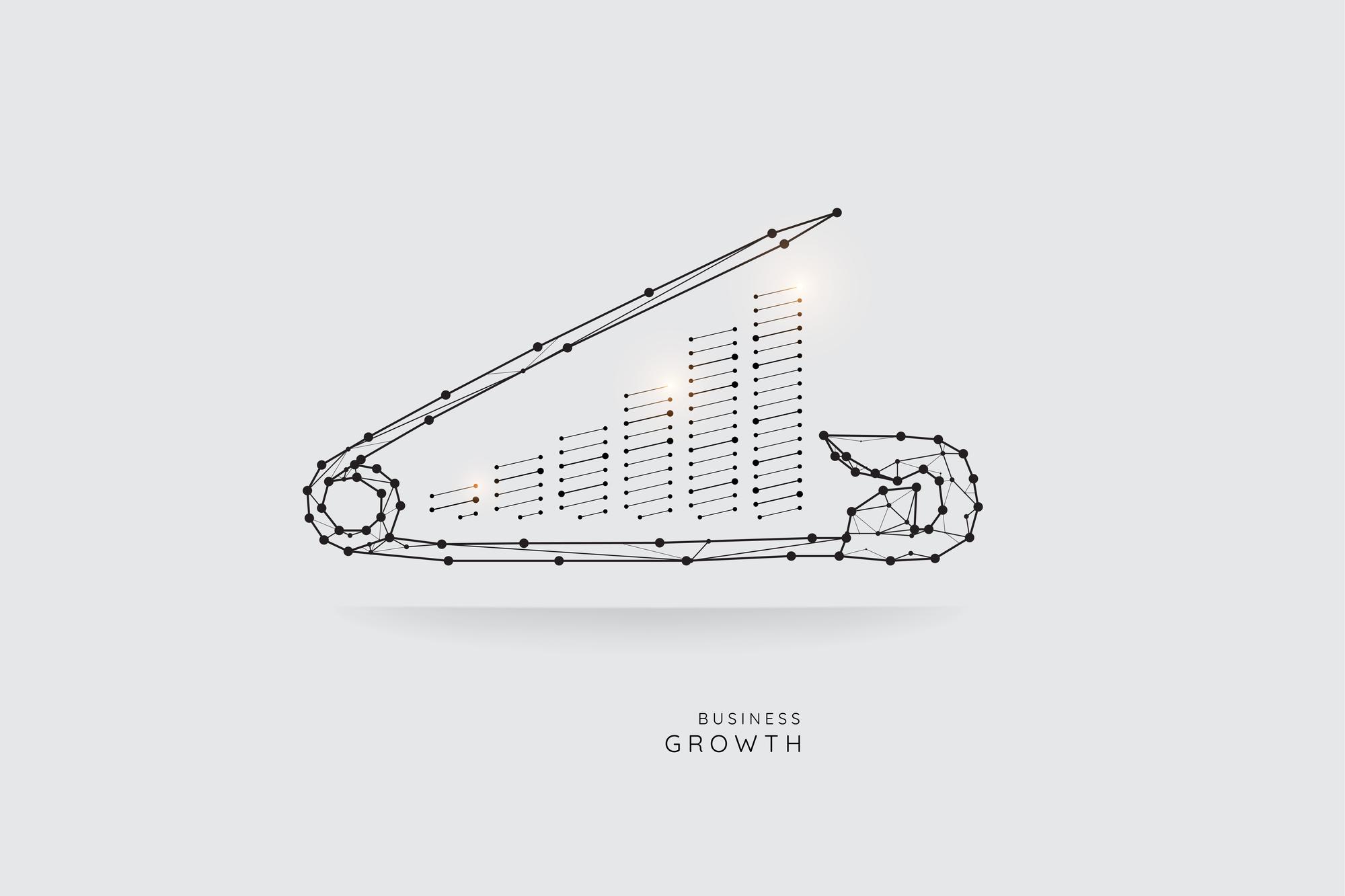 Grafik mit Wachstumsprognose